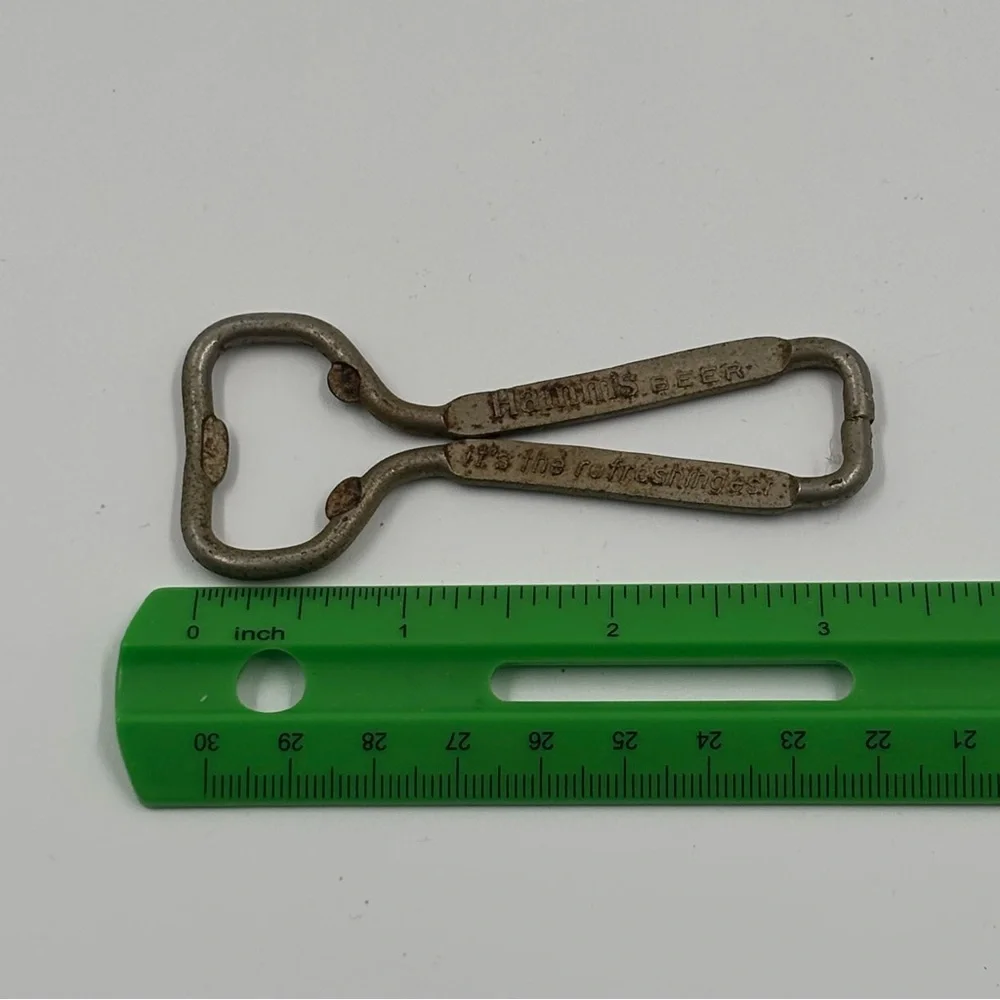 Vintage Hamm's Beer Bottle Opener Keychain - 